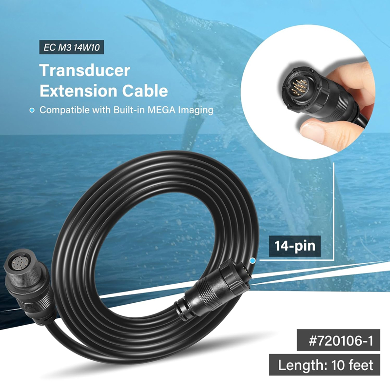 Fish Finder - Przedłużacz przetwornika 3m (10 stóp) 14-pinowy,