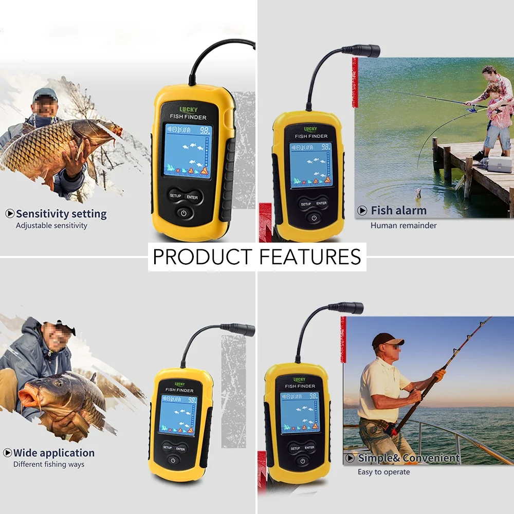 Szczęśliwy kolorowy ekran LCD  – Fishing Depth Finder recenzja i cena