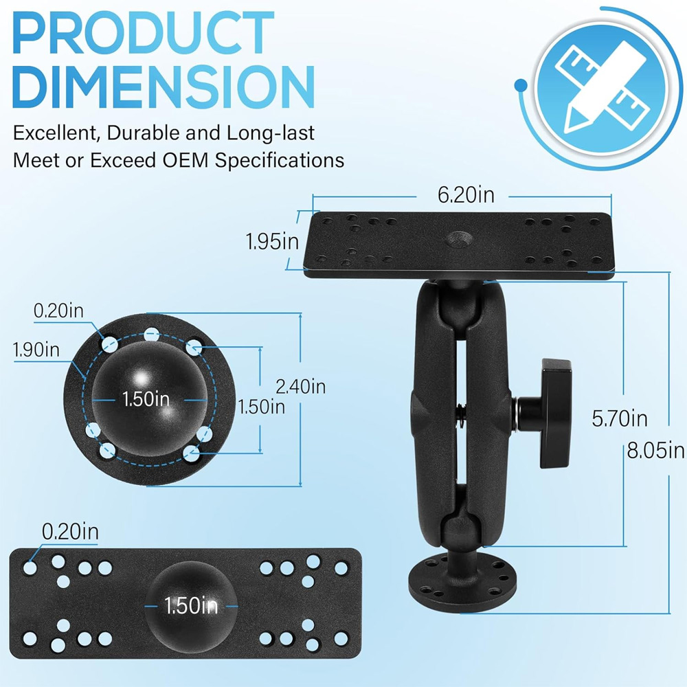 Aluminiowy uchwyt do echosondy – Fish Finder Mount recenzja i cena